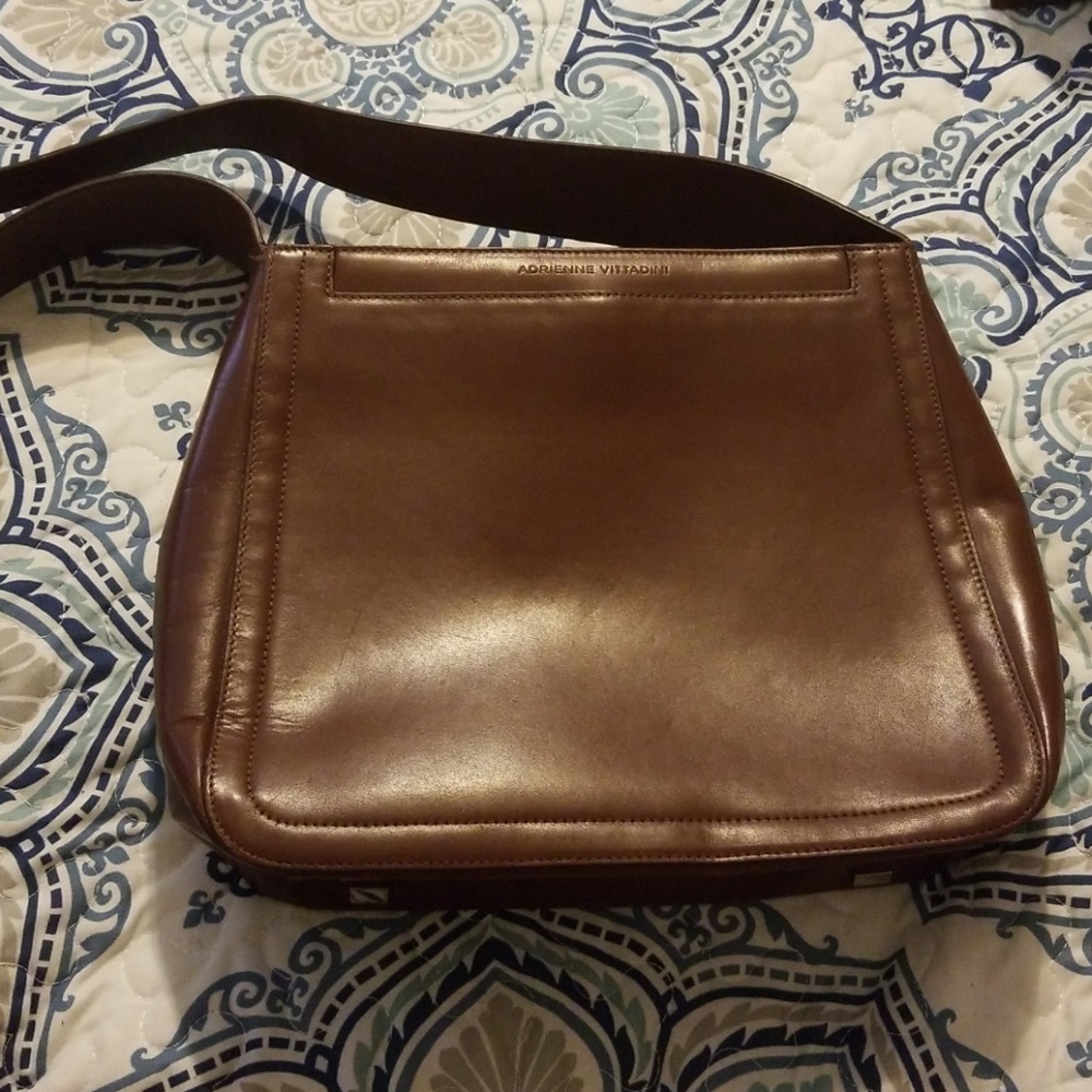 Brown leather purse